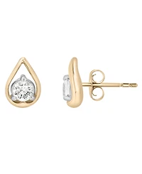 Macy's Diamond Drop Stud Earrings (1/4 ct. t.w.) in 14K Yellow Gold
