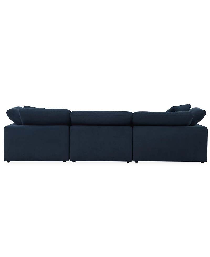 Furniture Fog 3-Pc. Fabric Chaise Sectional Sofa Set