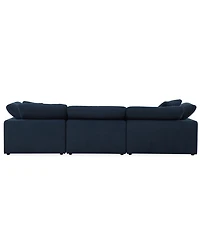 Furniture Fog 3-Pc. Fabric Chaise Sectional Sofa Set