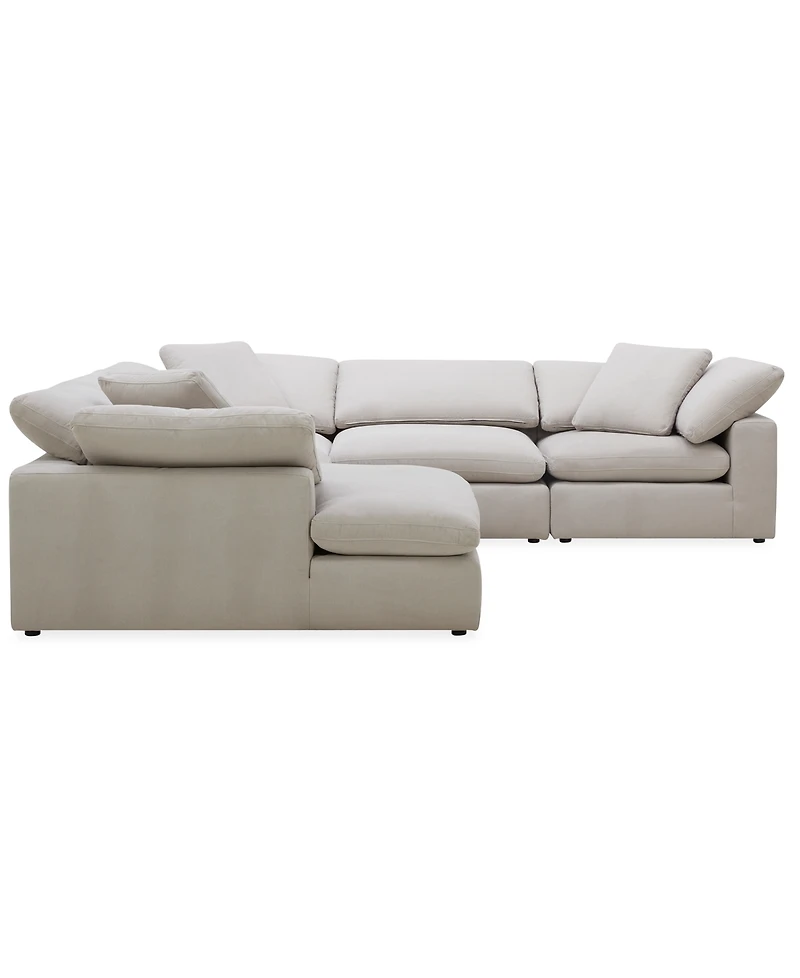 Furniture Fog 5-Pc. Fabric Chaise L-Sectional Sofa Set
