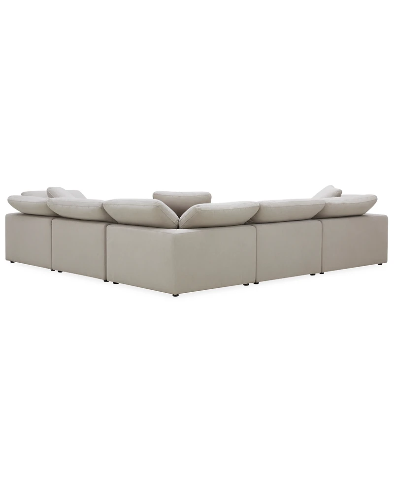 Furniture Fog 5-Pc. Fabric Chaise L-Sectional Sofa Set