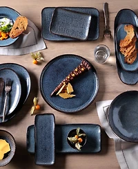 Porto Brasil 14.17" Stoneware Large Shallow Oval Platters, Set of 4