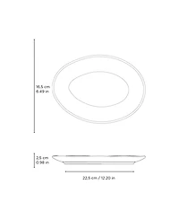 Porto Brasil Stoneware Oval Dessert Plates, Set of 6