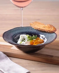 Porto Brasil Stoneware Deep Rim Dessert Plates, Set of 4
