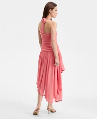 Bar Iii Women's Ruched Halter-Neck Dress, Macy's Exclusive