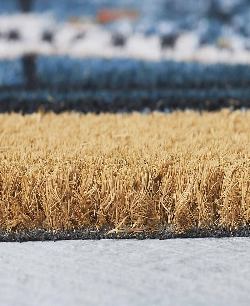 Vcny Home Sunflower Truck Outdoor Coir Doormat, 18" x 30"