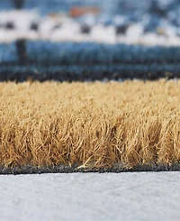 Vcny Home Sunflower Truck Outdoor Coir Doormat, 18" x 30"