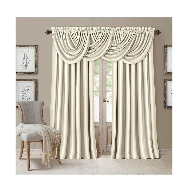 Elrene Home Fashions All Seasons Waterfall Window Valance