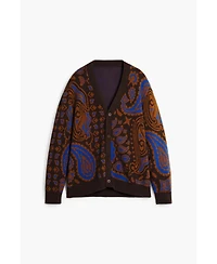 Desigual Men's Paisley cardigan sweater