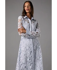 Coast Lace Long Sleeve Shirt Dress