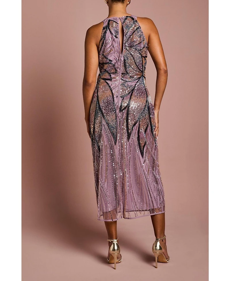 Coast Petite Beaded Column Midi Dress
