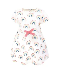 Touched by Nature Baby Girls Comfy Natural Cotton Dress & Cardigan Set