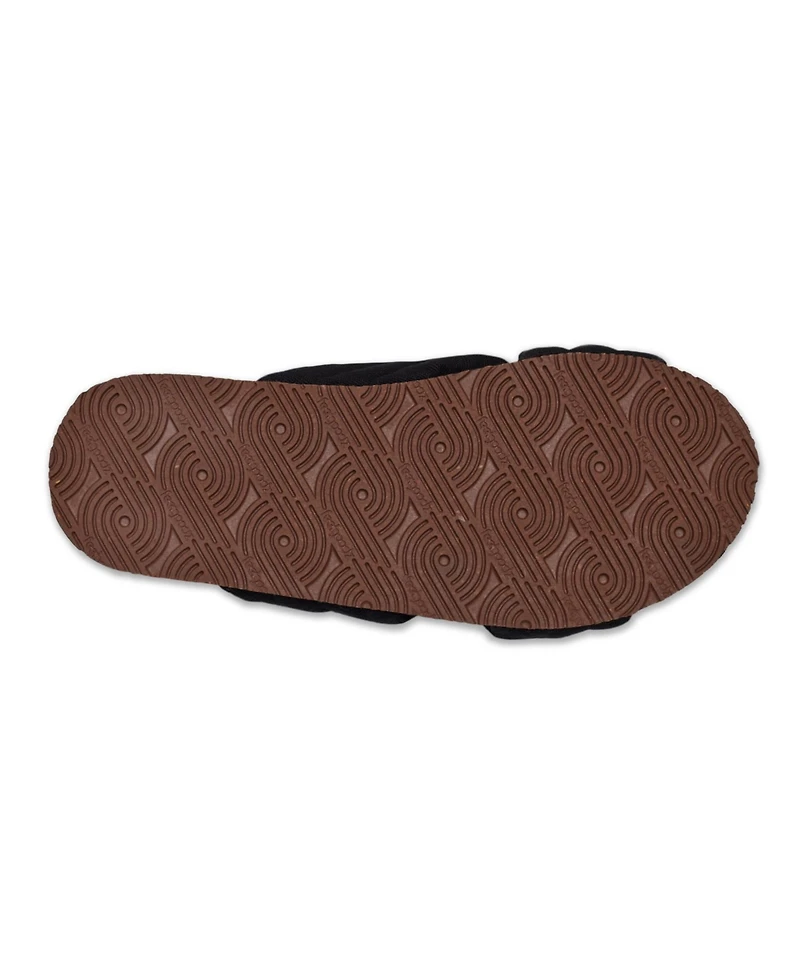 Feelgoodz Women's Slipper Artisan Quilted Cross Strap Indoor / Outdoor House Shoes