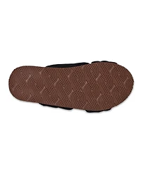 Feelgoodz Women's Slipper Artisan Quilted Cross Strap Indoor / Outdoor House Shoes