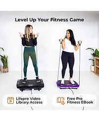 LifePro Whole Body Vibration Plate Exercise Machine with Loop Bands - Fitness Platform for Home Workouts & Training