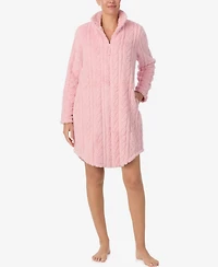 Ellen Tracy Women's Textured Long Sleeve Robe