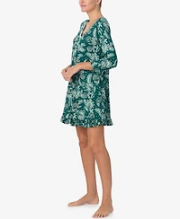 Ellen Tracy Women's Printed V-Neck Chemise
