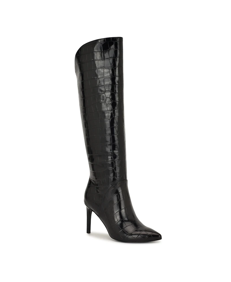 Nine West Womens Razla Tall Wide Calf Stiletto Dress Boots
