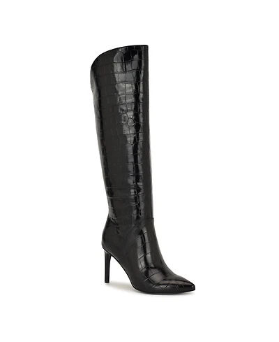 Nine West Womens Razla Tall Wide Calf Stiletto Dress Boots