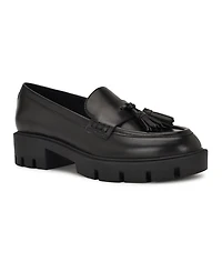 Nine West Womens Marela Tassel Lug Sole Loafers