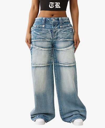 True Religion Women's Jessie Super Baggy Big Jeans