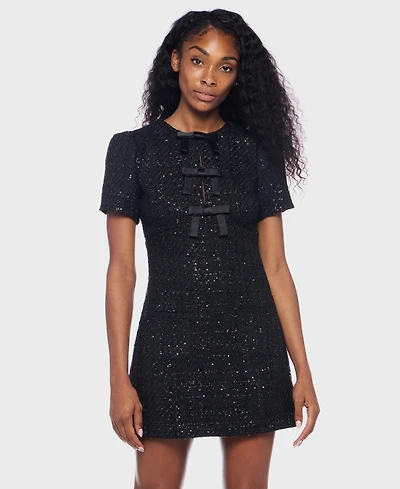 Alex & Sophia Women's Short Sleeve Crew Neck Dress