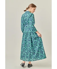 English Factory Women's Fall Printed Midi Dress