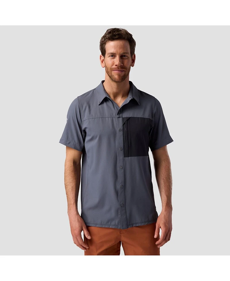 Backcountry Men's Tahoe Woven Convertible Snap-Up Shirt Performance Shirts Long Sleeve