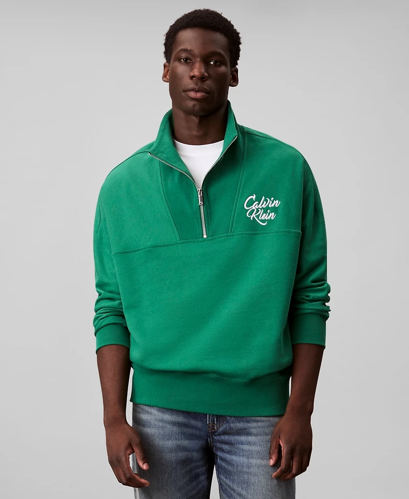 Calvin Klein Men's Premium Relaxed 1/4-Zip Sweatshirt