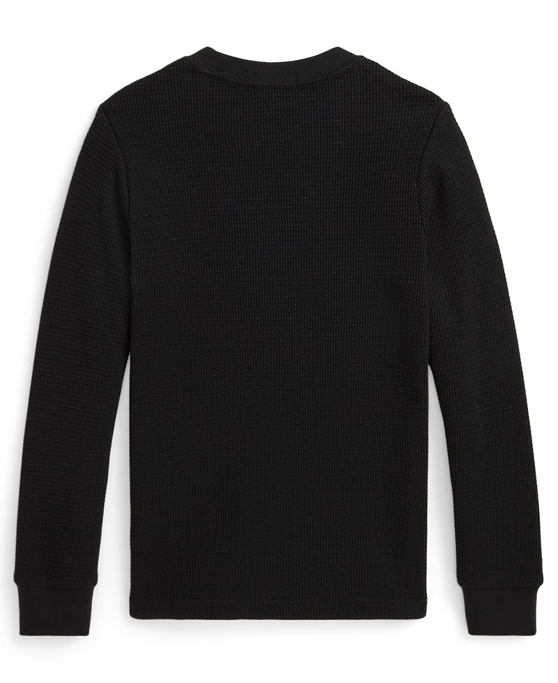 Polo Ralph Lauren Toddler and Little Boys Waffle-Knit Cotton Long-Sleeve Tee