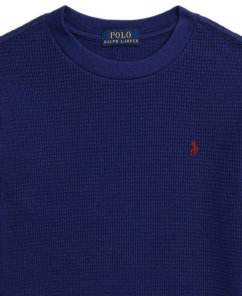 Polo Ralph Lauren Toddler and Little Boys Waffle-Knit Cotton Long-Sleeve Tee