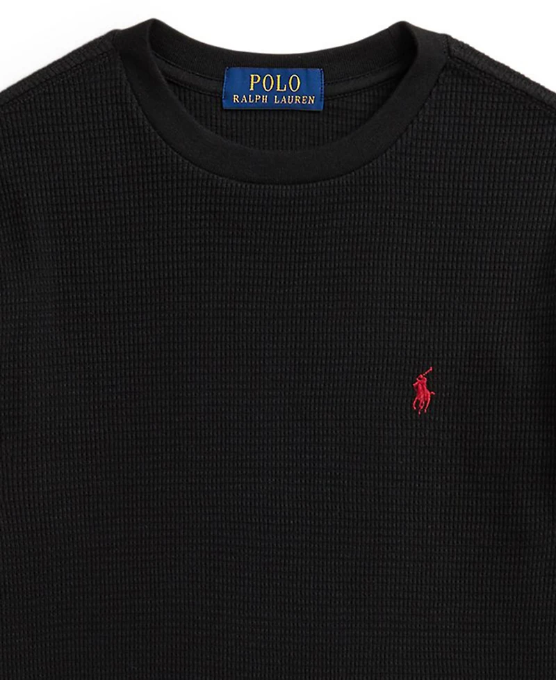 Polo Ralph Lauren Big Boys Waffle-Knit Cotton Long-Sleeve Tee