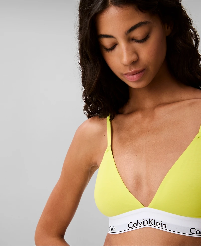 Calvin Klein Women's Modern Cotton Lightly Lined Triangle Bralette QF5650