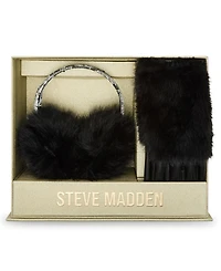 Steve Madden Women's 2-Piece Snake Band Earmuff and Gloves Gift Set