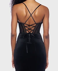 B Darlin Junior's Sweetheart Neck Lace-Up Back Dress