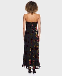 B Darlin Junior's Flocked Strapless Dress