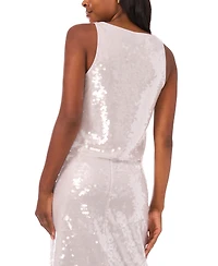 1.state Women's Sleeveless Embellished Sequin Top