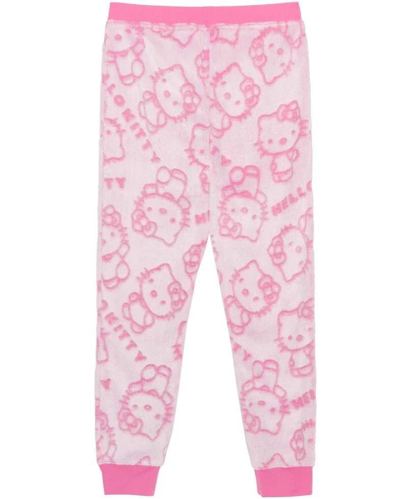 Hello Kitty Girls 7-14 Debossed Plush Jogger Pants