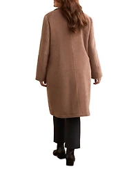 Tribal Plus Teddy Faux Fur Button-Front Coat