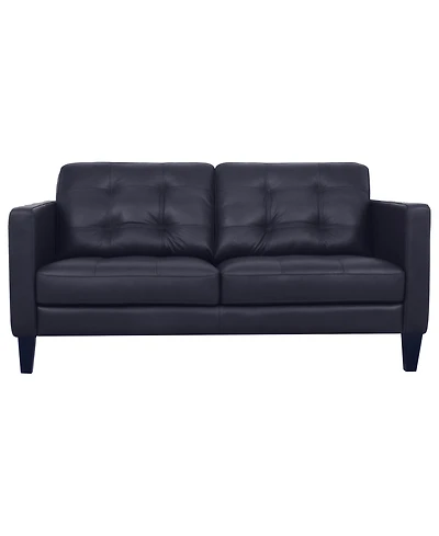 Pezley Leather Loveseat, Created for Macy's