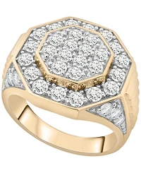 Macy's Men's Diamond (1 ct. t.w.) Ring in 14K Gold Plated Sterling Silver