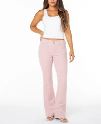 Celebrity Pink Juniors' Corduroy Double-Button Bootcut Pants