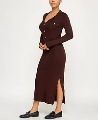 Invitee Juniors' Long Sleeve Midi Sweaterdress