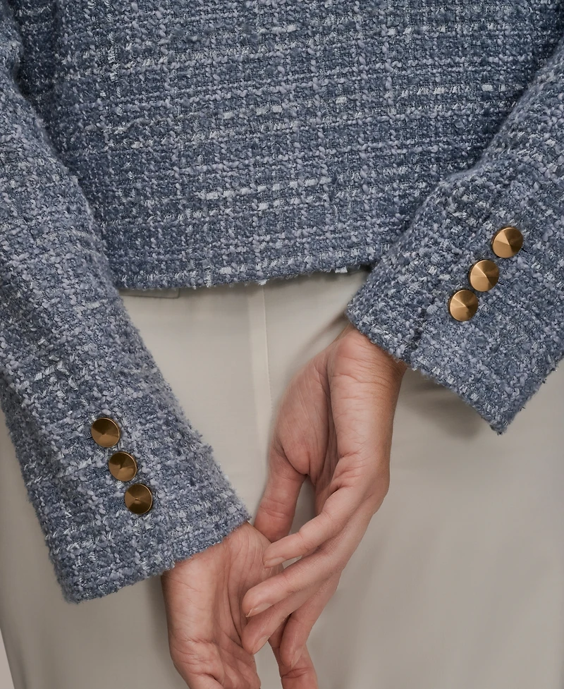 Donna Karan New York Women's Fringe Detail Wrap Jacket