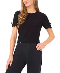 CeCe Women's Short Sleeve Knit Top