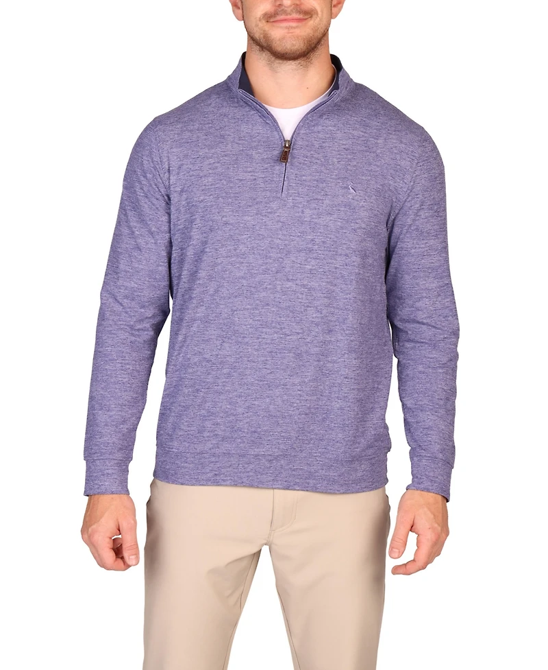 Tailorbyrd Men's Brushed Melange Super Soft Quarter Zip