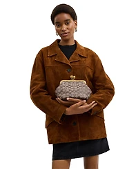 Coach Crystal Signature Jacquard Small Frame Bag