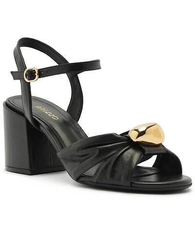 Arezzo Women's Flora Mid Block Heel Sandals