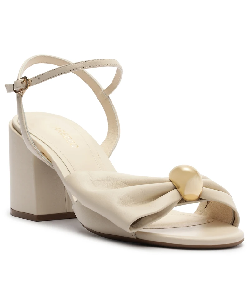 Arezzo Women's Rayna Mid Block Heel Sandals