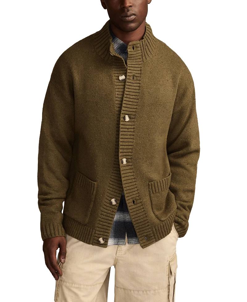 Lucky Brand Men's Button Down Mock Neck Cardigan